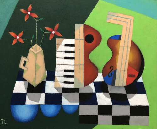 Musician's Table - pastel 11 by Teixeira Leite, Painting for Sale on Singulart