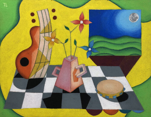 Musician's Table - pastel 8 by Teixeira Leite, Painting for Sale on Singulart