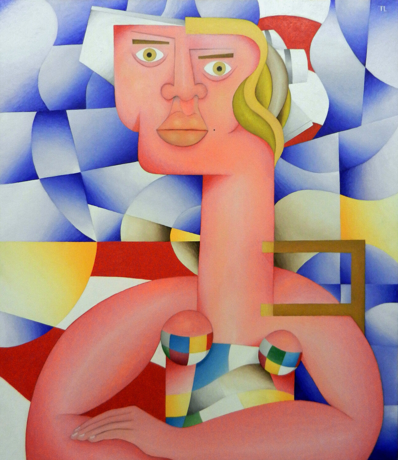 Woman and Chair II Teixeira Leite Originalgemälde zu verkaufen