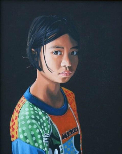 Portrait of “ Palm “ von Yothin Kanokbanpot, Malerei kaufen auf Singulart