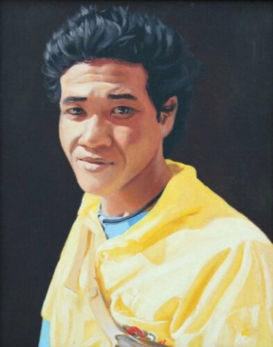 Portrait of “ Mod “ von Yothin Kanokbanpot, Malerei kaufen auf Singulart