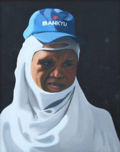 Portrait of a worker von Yothin Kanokbanpot, Malerei kaufen auf Singulart