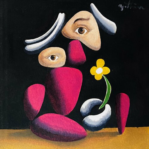 “ La jeune fille au fleur “ No.2 di Yothin Kanokbanpot, Opera su carta in vendita su Singulart