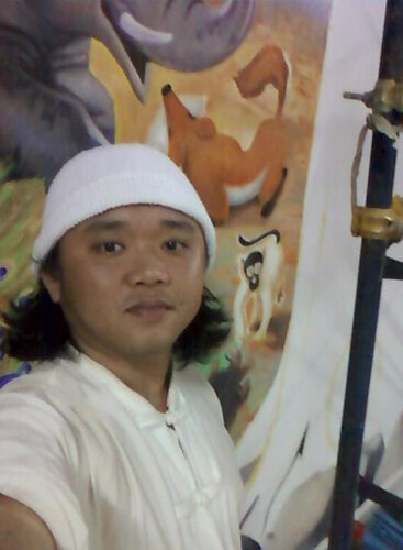 The Enlightenment of Gautama Buddha van Yothin Kanokbanpot, Schilderij te koop op Singulart