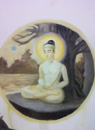 The Enlightenment of Gautama Buddha van Yothin Kanokbanpot, Schilderij te koop op Singulart