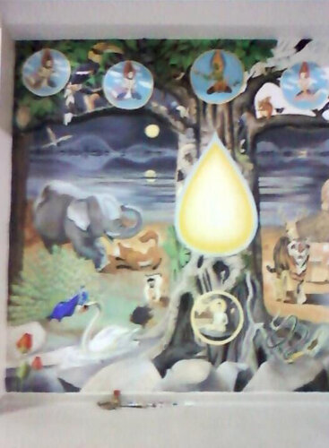 The Enlightenment of Gautama Buddha di Yothin Kanokbanpot, Pittura in vendita su Singulart