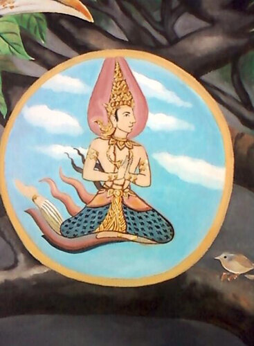 The Enlightenment of Gautama Buddha di Yothin Kanokbanpot, Pittura in vendita su Singulart