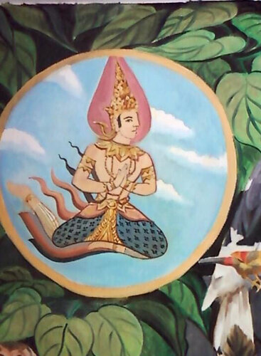 The Enlightenment of Gautama Buddha di Yothin Kanokbanpot, Pittura in vendita su Singulart
