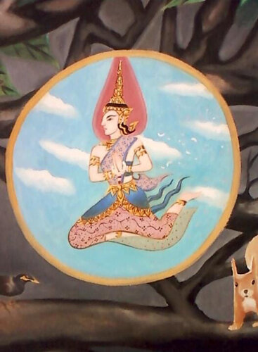 The Enlightenment of Gautama Buddha di Yothin Kanokbanpot, Pittura in vendita su Singulart