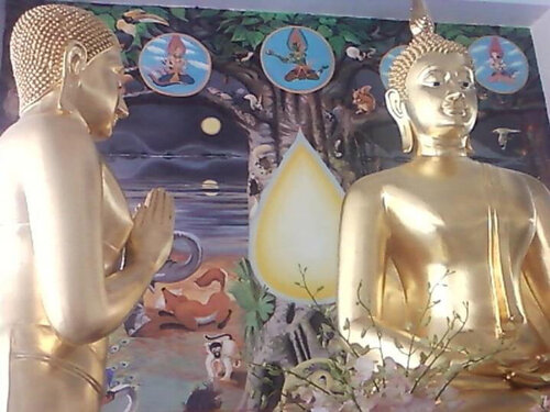 The Enlightenment of Gautama Buddha di Yothin Kanokbanpot, Pittura in vendita su Singulart