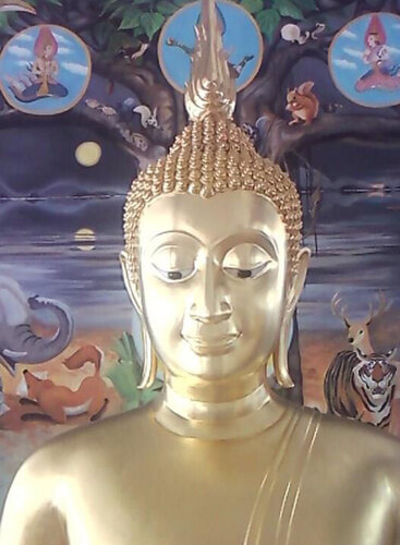 The Enlightenment of Gautama Buddha di Yothin Kanokbanpot, Pittura in vendita su Singulart