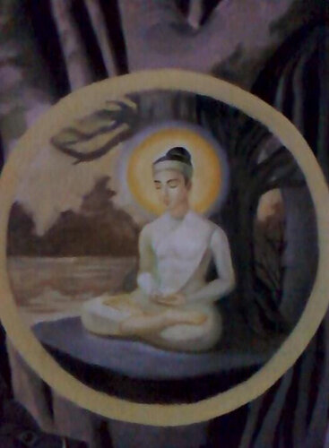 The Enlightenment of Gautama Buddha van Yothin Kanokbanpot, Schilderij te koop op Singulart