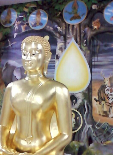 The Enlightenment of Gautama Buddha di Yothin Kanokbanpot, Pittura in vendita su Singulart