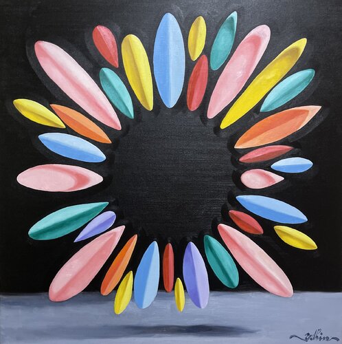 Clear mind travelling van Yothin Kanokbanpot, Schilderij te koop op Singulart