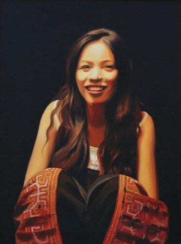 Portrait of  “ Mai “ ( ใหม่ ) von Yothin Kanokbanpot, Malerei kaufen auf Singulart