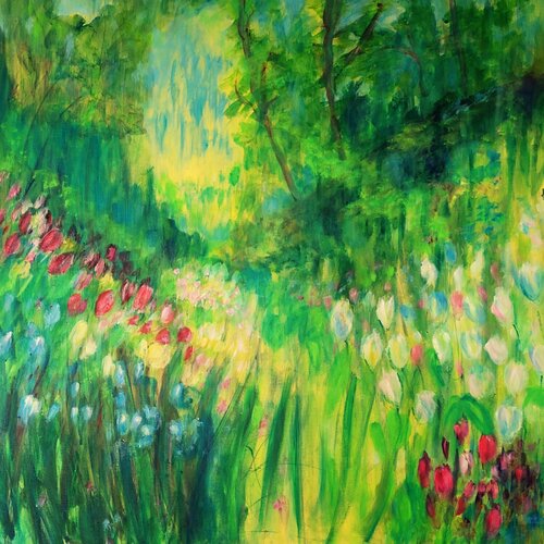 'Spring Tulips' di Aase Lind, Pittura in vendita su Singulart