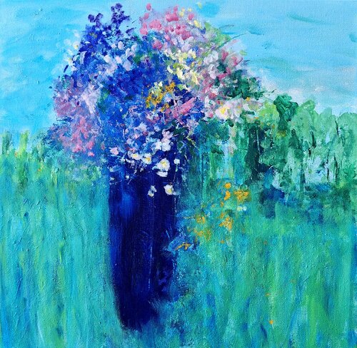 'Flowers in a green Garden' Aase Lind