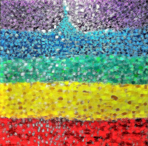 En el Arco Iris van JOAN PARRAMON, Schilderij te koop op Singulart