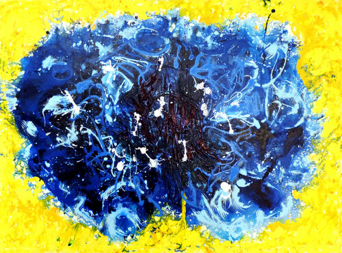 Constelación en Azules di JOAN PARRAMON, Pittura in vendita su Singulart
