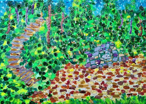 Font del Puput von JOAN PARRAMON, Malerei kaufen auf Singulart