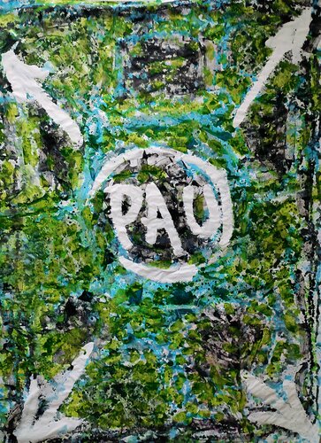 PAZ PANCARTAS POR LA PAZ 4 van JOAN PARRAMON, Schilderij te koop op Singulart