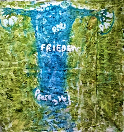 PAZ PANCARTAS POR LA PAZ 7 de JOAN PARRAMON, Pintura a la venta en Singulart