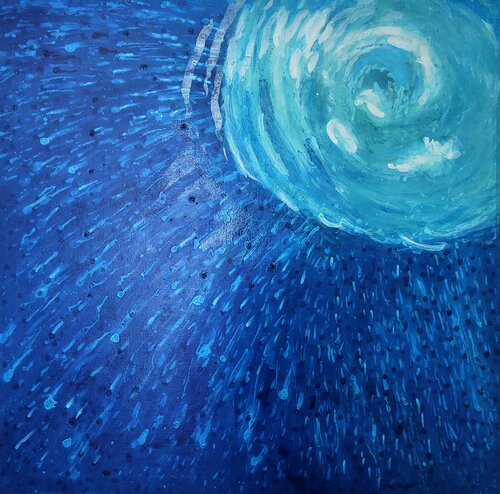 HOMENAJE A LA TIERRA 31. Agua Hielo y Microorganismos en el lago Bonney. Antartida by JOAN PARRAMON, Painting for Sale on Singulart