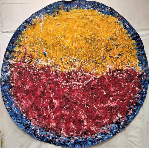 Abstracción 2.  2023. Telas encontradas by JOAN PARRAMON, Painting for Sale on Singulart
