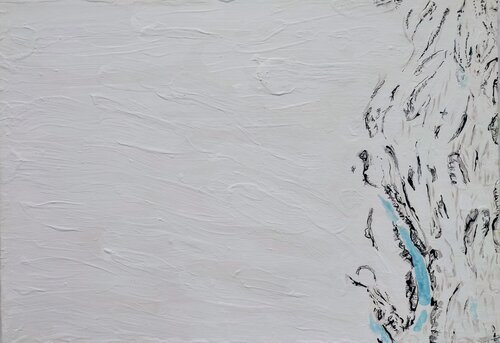 Silencio en el hielo de la Antártida van JOAN PARRAMON, Schilderij te koop op Singulart
