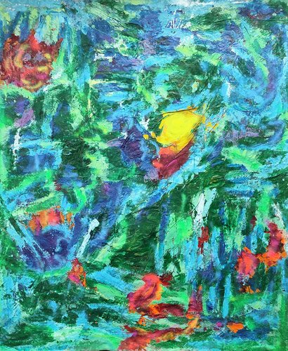 Abstracción 1. 2024. Telas encontradas di JOAN PARRAMON, Pittura in vendita su Singulart