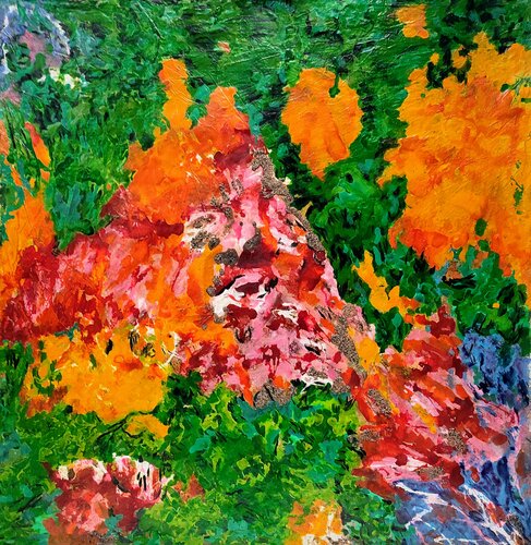 La Montaña Mágica. Telas encontradas van JOAN PARRAMON, Schilderij te koop op Singulart