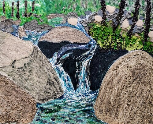 Torrente de montaña. Catalunya. Spain par JOAN PARRAMON, Peinture en vente sur Singulart