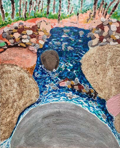 Torrente de montaña. Catalunya. Spain van JOAN PARRAMON, Schilderij te koop op Singulart