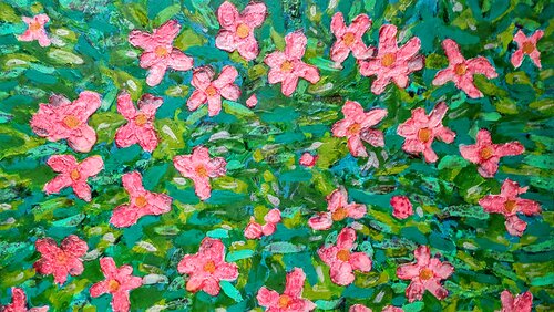 Rosas sobre Verde. Flores von JOAN PARRAMON, Malerei kaufen auf Singulart