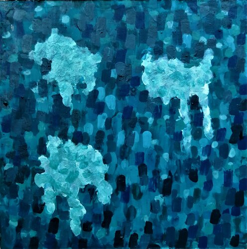 23 Azules Guston von JOAN PARRAMON, Malerei kaufen auf Singulart