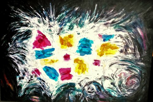 Ventana a otras galaxias by JOAN PARRAMON, Painting for Sale on Singulart