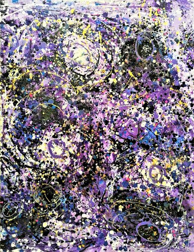 Constelación en lilas II van JOAN PARRAMON, Schilderij te koop op Singulart