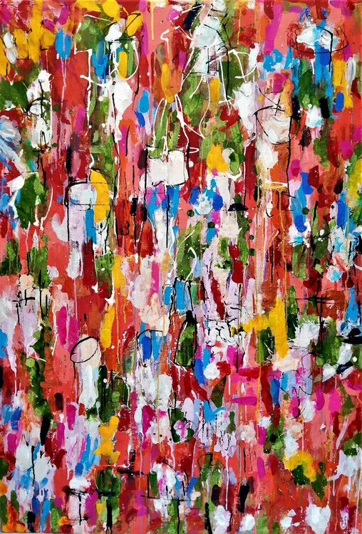 Abstracción 1.  2020. Telas encontradas JOAN PARRAMON