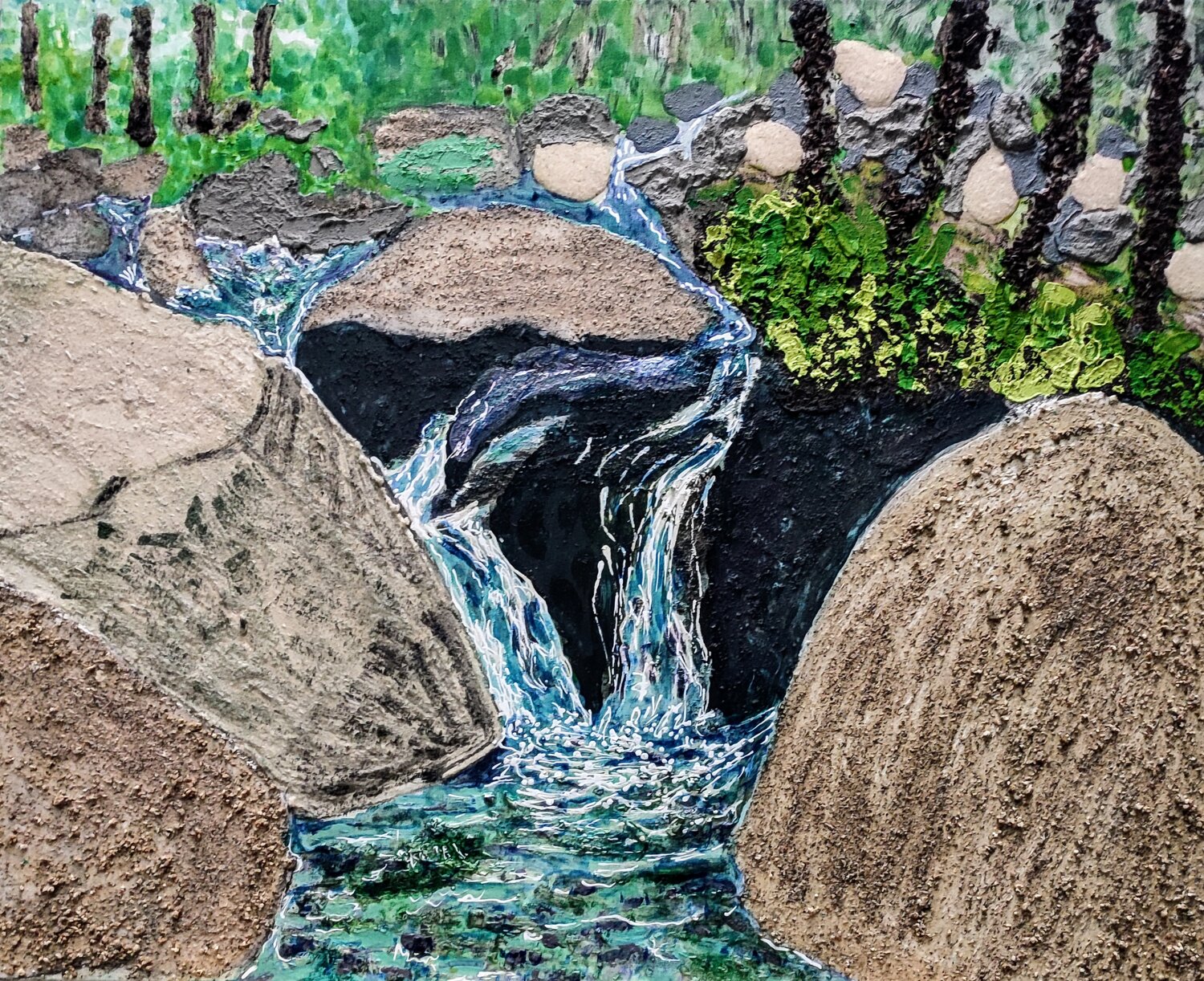Torrente de montaña. Catalunya. Spain JOAN PARRAMON Originalgemälde zu verkaufen