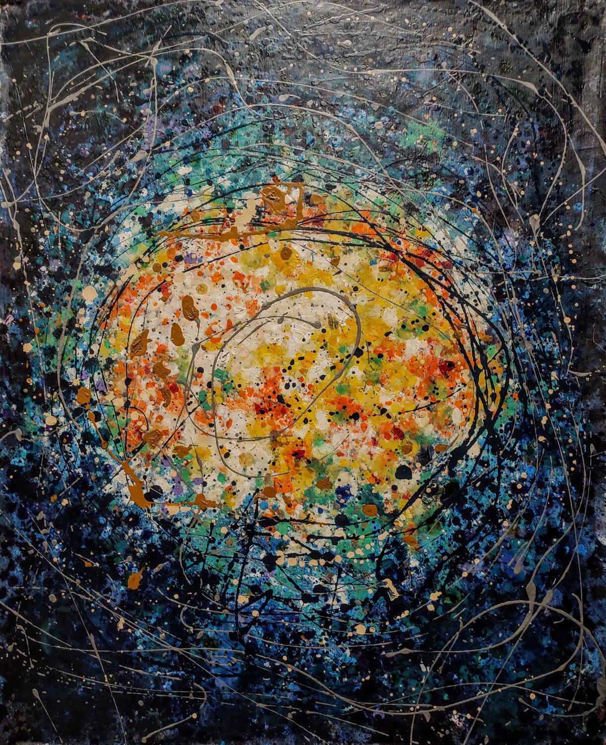 Azules, platas y blancos.  Abstract Surrealism 3. JOAN PARRAMON