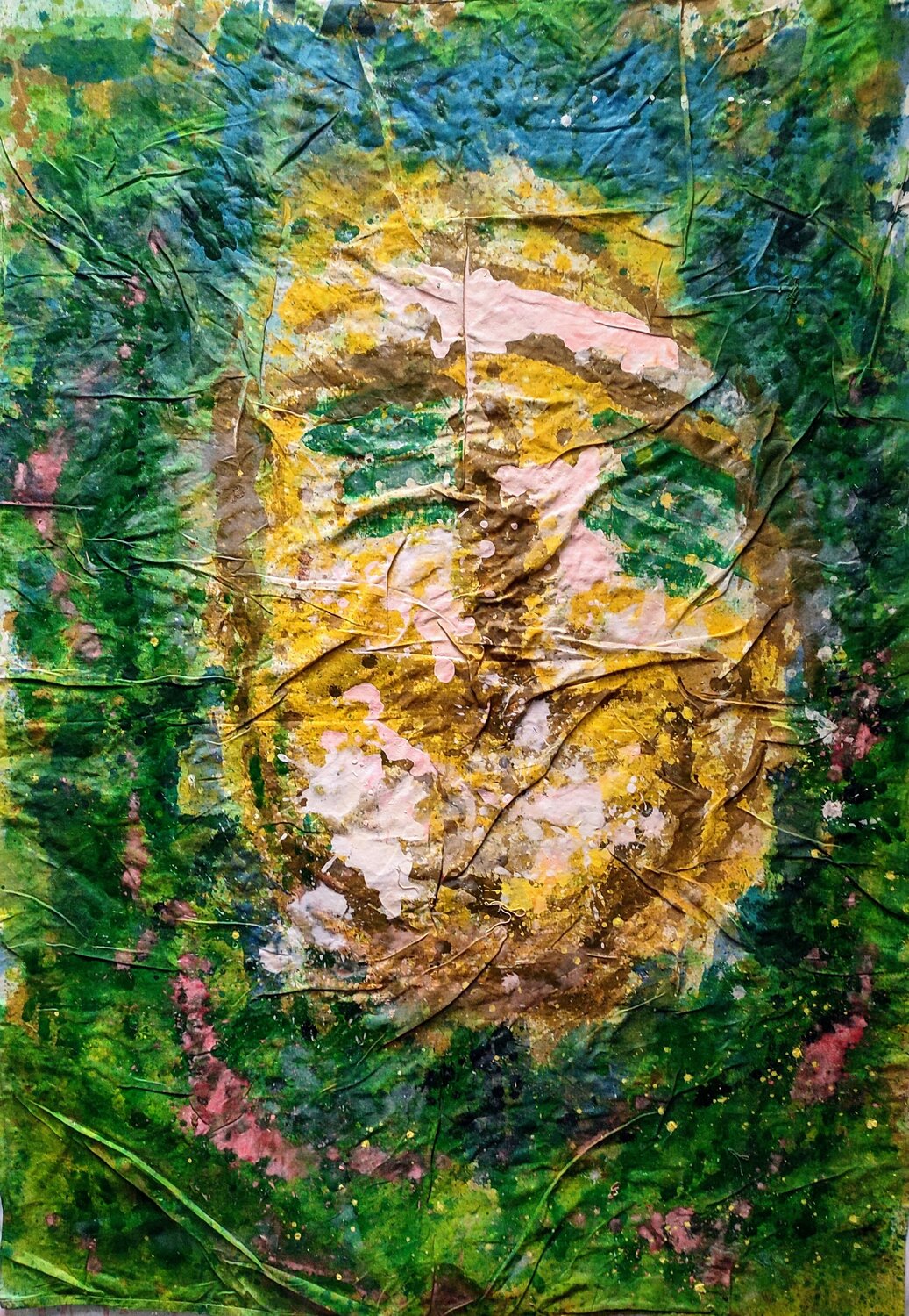Abstracción. Autorretrato 11/2025. Telas encontradas JOAN PARRAMON Originalgemälde zu verkaufen