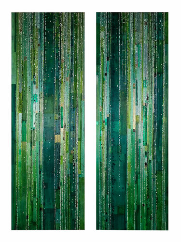 Waterfall (Diptyque, 2 x 40 x 120 cm)) von Sophie Cantou, Malerei kaufen auf Singulart