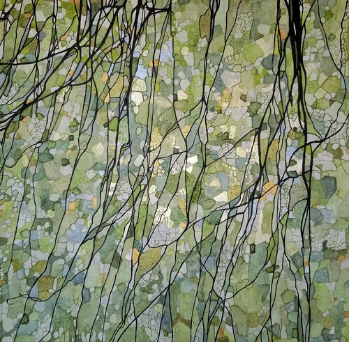 Lumières végétales di Sophie Cantou, Pittura in vendita su Singulart