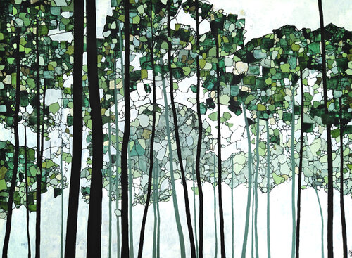Forêt de pins 2 di Sophie Cantou, Pittura in vendita su Singulart