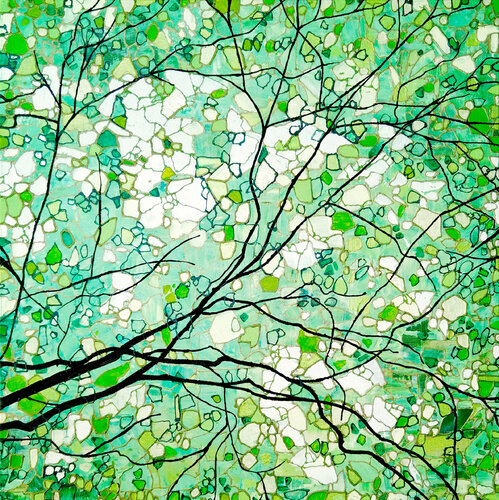 Symphonie verte di Sophie Cantou, Pittura in vendita su Singulart