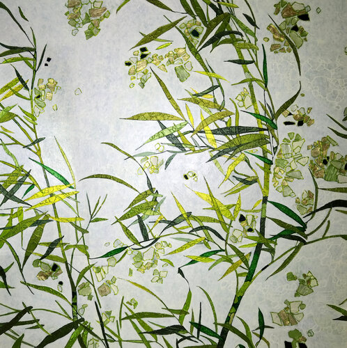 Bambous dans le vent by Sophie Cantou, Painting for Sale on Singulart