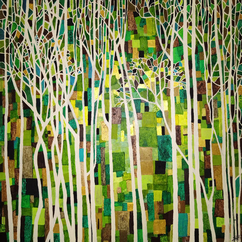 Sous-bois by Sophie Cantou, Painting for Sale on Singulart