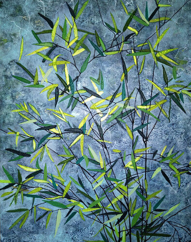 Bambous ondoyants by Sophie Cantou, Painting for Sale on Singulart
