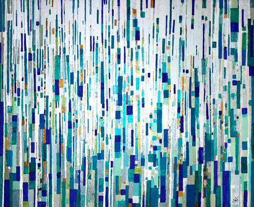 Mur d'eau 4 by Sophie Cantou, Painting for Sale on Singulart