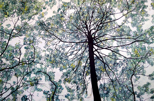 Sous les pins (diptyque) van Sophie Cantou, Schilderij te koop op Singulart
